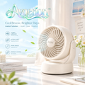 Avqerion™ Cream Turbo Air Circulator Fan — main design