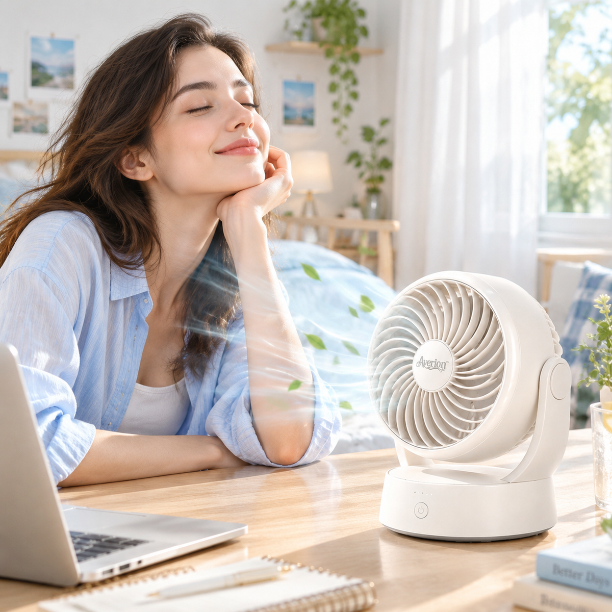 Avqerion™ Cream Turbo Air Circulator Fan — everyday use