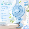 Avqerion™ Sky Blue Clip-On Personal Fan — main design